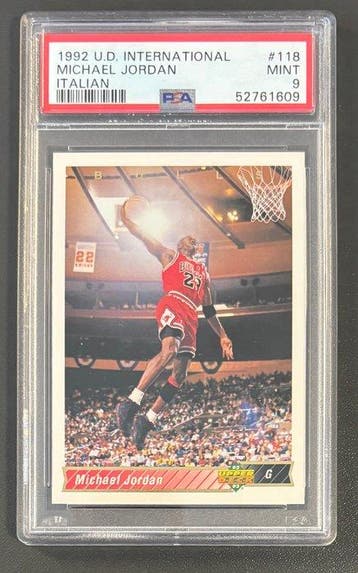 1992 Upper Deck International Michael Jordan #118 Italian -, Nieuw