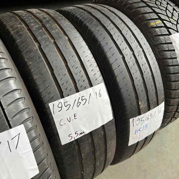 2 x Continental VancoEco 195-65-16 C Zomerbanden 5,5mm, 16 inch, Ophalen of Verzenden, Band(en), 195 mm