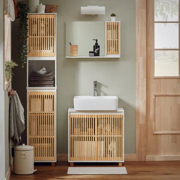 2dekans | SoBuy Kolomkast - BZR127-W - Badkamer - 33 x 33 x, Ophalen of Verzenden, Zo goed als nieuw