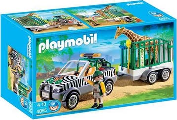 Playmobil Zoo Voertuig met Aanhanger - 4855 (Nieuw), Kinderen en Baby's, Speelgoed | Playmobil, Verzenden, Nieuw