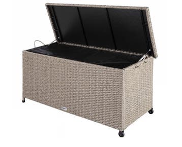 Polyrotan Kussenbox Crème 117x53x60cm met Wielen, Verzenden, Nieuw
