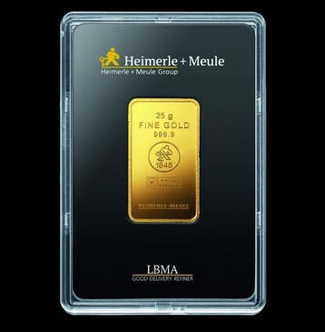 25 gram - Goud .999 - Heimerle + Meule - Verzegeld