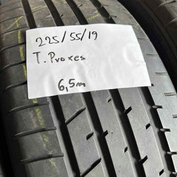 2 x Toyo Proxes 225-55-19 Zomerbanden 6,5mm, 19 inch, Gebruikt, Ophalen of Verzenden, Band(en)