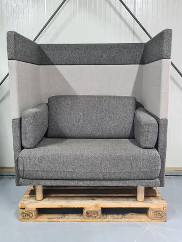 De Vorm Arnhem akoestische design bank / loveseat, Eenpersoons, 75 tot 100 cm, Zo goed als nieuw, Rechte bank