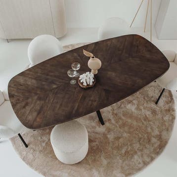 *WOONWINKEL* Tower Living Silvi Ovale Eettafel Bruin Mango 2, Verzenden, Nieuw