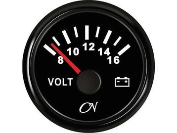 CN voltmeter 12V Zwart, Ophalen of Verzenden, Nieuw