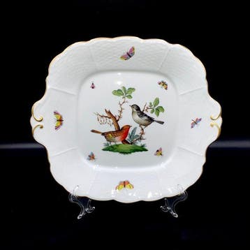 Herend - Exquisite Large Square Serving Platter (28 cm) -, Antiek en Kunst