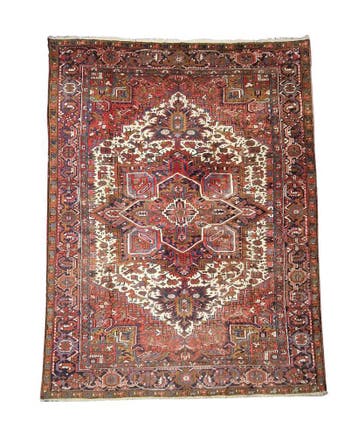 Groot Perzisch tapijt Heriz 385x295 wollen vloerkleed iran, Ophalen of Verzenden, Zo goed als nieuw, Perzisch tapijt heriz wollen vloerkleed handgeknoopt 