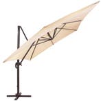 Parasol | Parasols | Kantelbaar | Met Ventilatie | Beige |, Ophalen of Verzenden, Nieuw