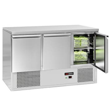 GGM Gastro | Koelwerkbank ECO - 1368x700mm - 368 liter - met, Verzenden, Nieuw in verpakking, RVS Meubilair
