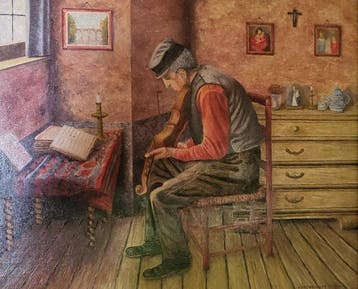 Emile Cortvriendt (XX) - The Old Violinist