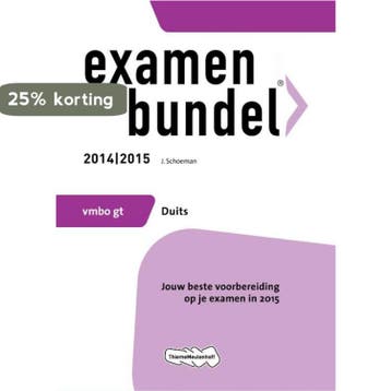 Duits / 2014/2015 vmbo gt / Examenbundel - J. Schoeman, Verzenden, Gelezen, J. Schoeman