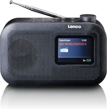 Radio op batterijen - Draagbare radio - DAB+ & FM - Zwart -, Verzenden, Zo goed als nieuw