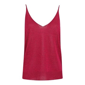 Circus Hotel • fuchsia lurex top • 38 (IT44), Kleding | Dames, Maat 38/40 (M), Verzenden, Nieuw, Circus Hotel