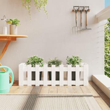 vidaXL Plantenbak verhoogd hekontwerp 100x30x30 cm, Tuin en Terras, 100 cm of meer, Verzenden, Nieuw, Hout