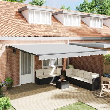 vidaXL Elektrisch zonnescherm frame met led en sensor 5 x, Verzenden, Nieuw