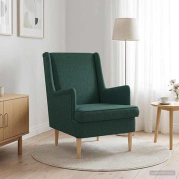 vidaXL Fauteuil Donkergroen Stof, Verzenden, Nieuw