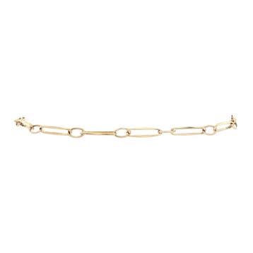 Gouden closed for ever armband 19 cm 14 karaat, Verzenden, Zo goed als nieuw, Goud