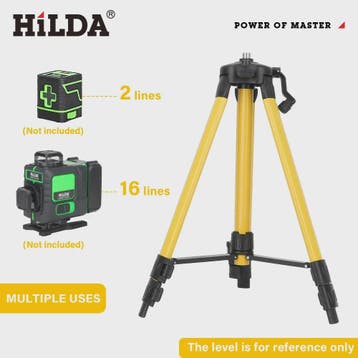Hilda Laserwaterpas Statief 1.2M - Verstelbaar Hoogte & 5/8", Verzenden, Nieuw