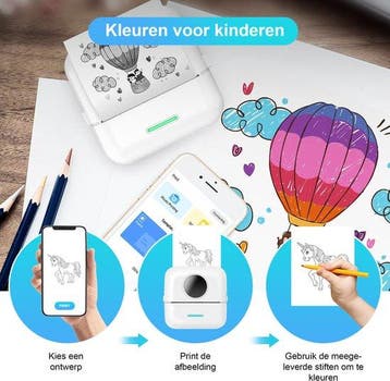 2dekans | Ilona Mini printer voor mobiel - Pocket printer -, Computers en Software, Printers, Ophalen of Verzenden, Zo goed als nieuw