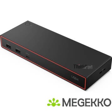 Lenovo ThinkPad USB4 Dock 5000 Bedraad Thunderbolt 4 Zwart, Verzenden, Nieuw, Lenovo