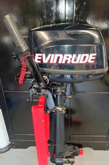 Evinrude (=Mercury , =Tohatsu) 6 pk , 4-takt , langstaart, Ophalen, Gebruikt