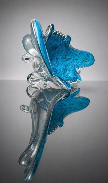 Schaal - L. 47,5 cm - Glas