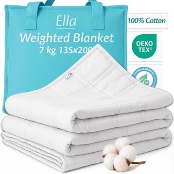Verzwaringsdeken 7kg 135x200cm | Retourdeal 33% Korting, Huis en Inrichting, Eenpersoons, Wit, Ophalen of Verzenden, Deken of Dekbed