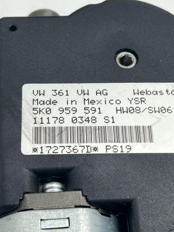 Schuifdak motor VW Jetta bj.2011 Artnr.5K0959591, Gebruikt, Volkswagen