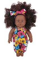Eco Toys 30cm Pop met Krullen en Bloemen Jumpsuit, Verzenden, Nieuw