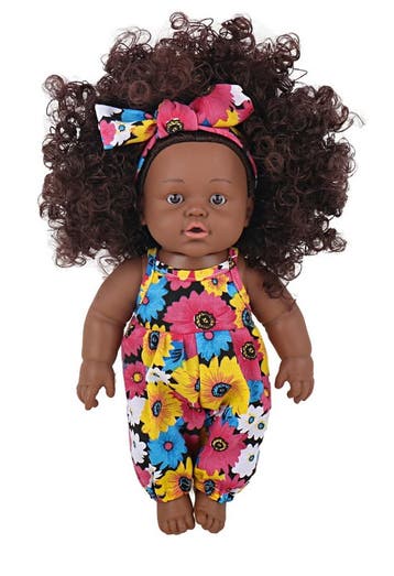 Eco Toys 30cm Pop met Krullen en Bloemen Jumpsuit, Verzenden, Nieuw