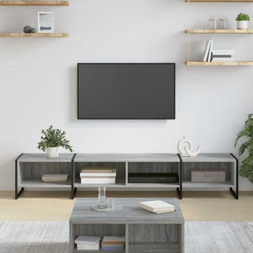vidaXL TV-kast 170,5 x 36 x 30,5 cm Grijs Sonoma Bewerkt, Minder dan 50 cm, Verzenden, Nieuw, Minder dan 100 cm