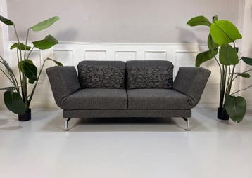 Brühl Moule Bank Grijs Slaapbank Designer Loungebank Multifu, Tweepersoons, Ophalen of Verzenden, Zo goed als nieuw, Rechte bank