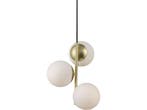 Nordlux Lilly - Hanglamp - 3x E14 - Opaal glas/messing, Verzenden, Zo goed als nieuw