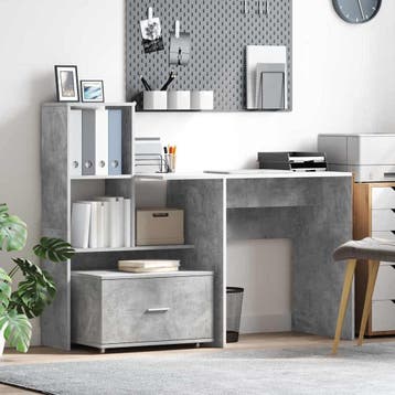 vidaXL Ladenkast 55 x 45 x 31 cm Beton Grijs, Huis en Inrichting, Kasten | Overige, Verzenden, Nieuw