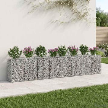 vidaXL Gabion Verhoogd Bed 3 st 400 x 50 x 80 cm, Verzenden, Nieuw, IJzer