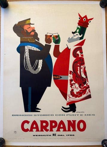 Armando Testa - ARMANDO TESTA-Carpano Brindisi con Re