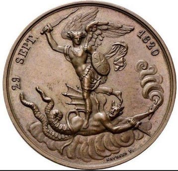 Frankrijk. Medal 1820 Per la nascita del Duca di di