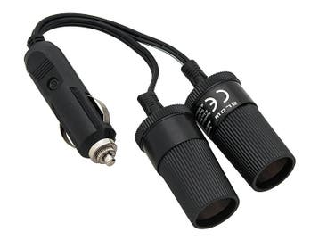 Splitter Duo Sigarettenplug 12-24 Volt - Zwart CS-25, Ophalen of Verzenden, Nieuw