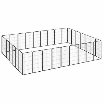 vidaXL Hondenkennel 32 panelen 50 x 100 cm gepoedercoat, Verzenden, Nieuw