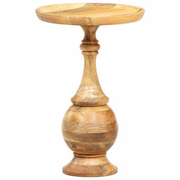 vidaXL Bijzettafel rond 43x43x66 cm massief mangohout, Huis en Inrichting, Verzenden, Nieuw, 60 cm of meer