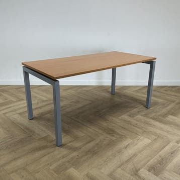kantinetafel 160x80 cm,  beuken - grijs, Ophalen of Verzenden, Gebruikt, Bureau