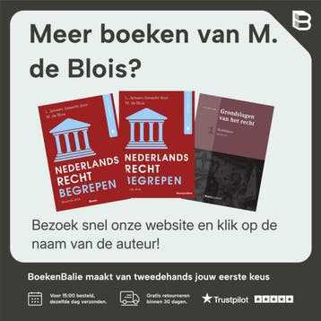 Grondslagen van het recht: Hoofdlijnen / Boom Juridische, Verzenden, Zo goed als nieuw, M. de Blois