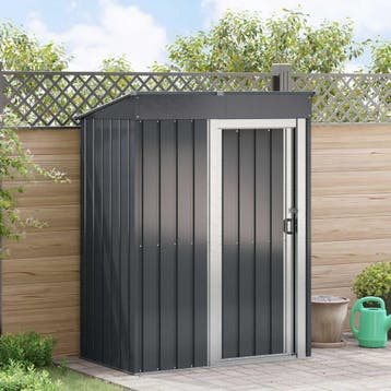 vidaXL Tuinhuisjes Antraciet 137 x 81 x 180 cm Metaal, Verzenden, Nieuw