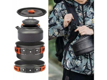 Veiling - Camping pannenset outdoor kookset, Nieuw