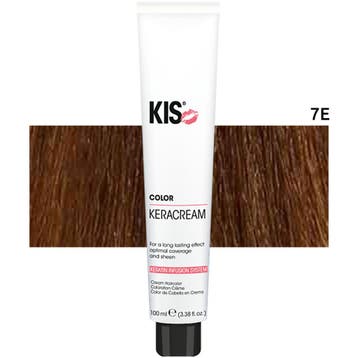 KIS Kappers – Kera Cream Color Haarverf – 7E : Middelblond, Verzenden, Nieuw