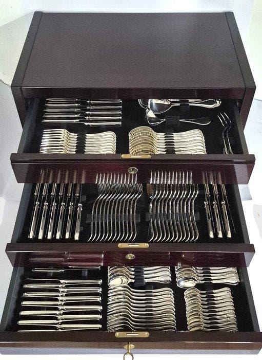 Robbe & Berking - Bestekset voor 12 personen (155) -, Antiek en Kunst, Antiek | Meubels | Tafels