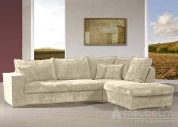 Hoekbank Afferden - loungebanken - Creme, Nieuw, 150 cm of meer, Stof, 250 tot 300 cm
