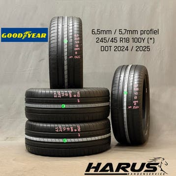 245/45/18 100Y * Goodyear zomerbanden 6,5/6mm profiel 4X, Auto-onderdelen, Banden en Velgen, 18 inch, Ophalen of Verzenden, Band(en)