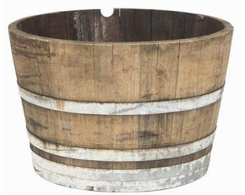 Houten Kuipen | Bloembakken | voor Olijfboom | Fruitboom, Ophalen of Verzenden, Nieuw, Rond, Balkon